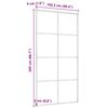 vidaXL Porte coulissante Aluminium et verre ESG 102,5x205 cm Noir