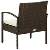 vidaXL Chaise de jardin avec coussin R&eacute;sine tress&eacute;e Marron