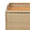 vidaXL Banc de rangement mélange beige résine tressée et bois d'acacia