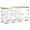 vidaXL Banc de jardin design de gabion 83x31,5x42cm bois massif de pin