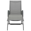 vidaXL Chaises longues lot de 2 avec table Textil&egrave;ne et acier