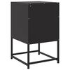 vidaXL Table de chevet noir 36x39x60,5 cm acier