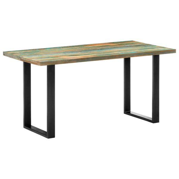 vidaXL Table de salle &agrave; manger 160x80x75cm Bois de r&eacute;cup&eacute;ration massif