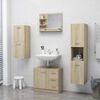vidaXL Miroir de salle de bain ch&ecirc;ne sonoma bois d&rsquo;ing&eacute;nierie