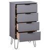 vidaXL Armoire &agrave; tiroir Gris 45x39,5x90,3 cm Bois de pin solide