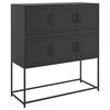 vidaXL Buffet noir 100,5x39x107 cm acier