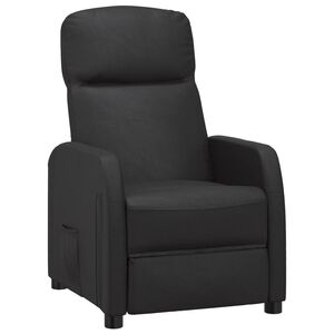 vidaXL Fauteuil inclinable Noir Similicuir