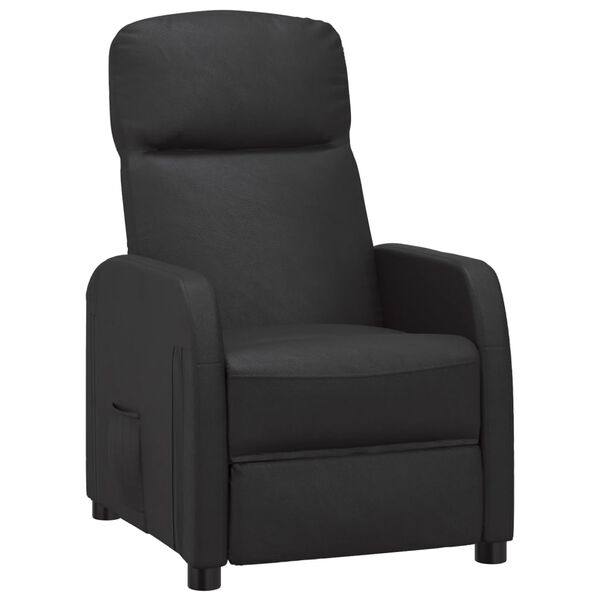 vidaXL Fauteuil inclinable Noir Similicuir