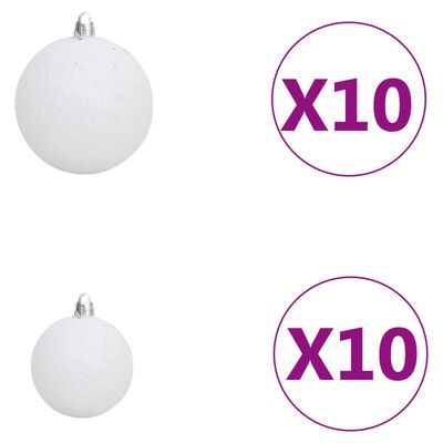 vidaXL Arbre de Noël artificiel pré-éclairé et boules doré 210 cm PET