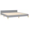 vidaXL Cadre de lit sans matelas gris clair tissu