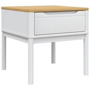 vidaXL Table de chevet FLORO blanc 55x55x54 cm bois de pin massif