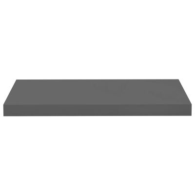 vidaXL Étagère murale flottante Gris brillant 60x23,5x3,8 cm MDF