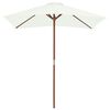 vidaXL Parasol d'ext&eacute;rieur avec m&acirc;t en bois 150x200 cm Sable