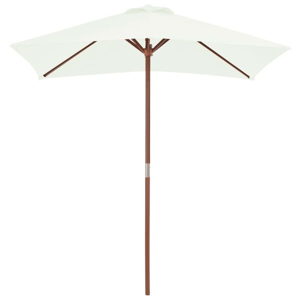 vidaXL Parasol d'ext&eacute;rieur avec m&acirc;t en bois 150x200 cm Sable