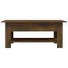 vidaXL Table basse ch&ecirc;ne fum&eacute; 102x55x42 cm bois d'ing&eacute;nierie