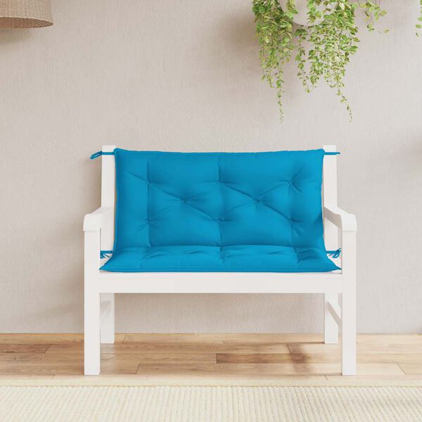 vidaXL Coussin de banc de jardin bleu clair tissu oxford