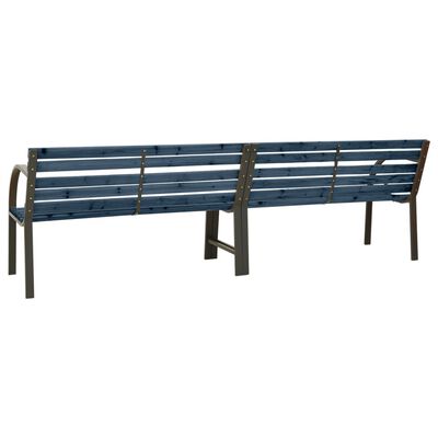 vidaXL Banc double de jardin 241 cm Bois de pin chinois Gris