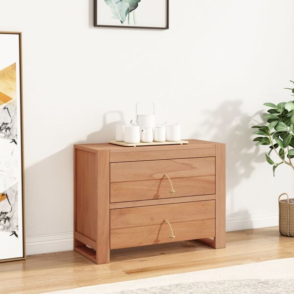 vidaXL Buffet 80x35x60 cm Bois de teck massif