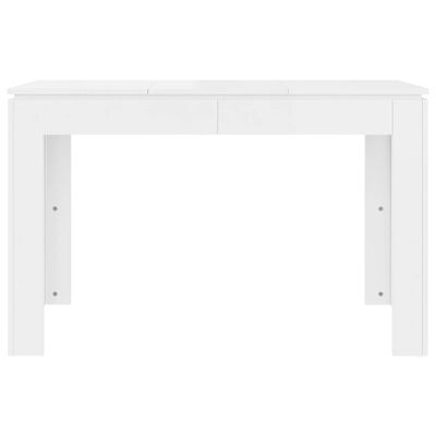 vidaXL Table à manger Blanc brillant 120x60x76 cm Bois d'ingénierie