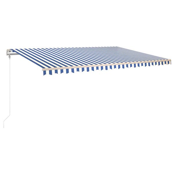 vidaXL Auvent rétractable automatique 500x300 cm bleu et blanc