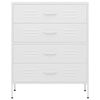 vidaXL Commode Blanc 80x35x101,5 cm Acier