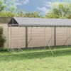 vidaXL Chenil d'ext&eacute;rieur pour chiens avec toit argent&eacute; 2x14x2,5 m