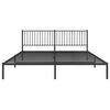vidaXL Cadre de lit métal sans matelas avec tête de lit noir 193x203cm