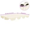 vidaXL Toit de rechange de balan&ccedil;oire cr&egrave;me 150/130x105/70 cm