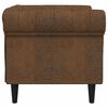 vidaXL Fauteuil Chesterfield marron tissu