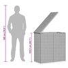 vidaXL Boîte à coussins de jardin Résine tressée 100x49x103,5 cm Gris