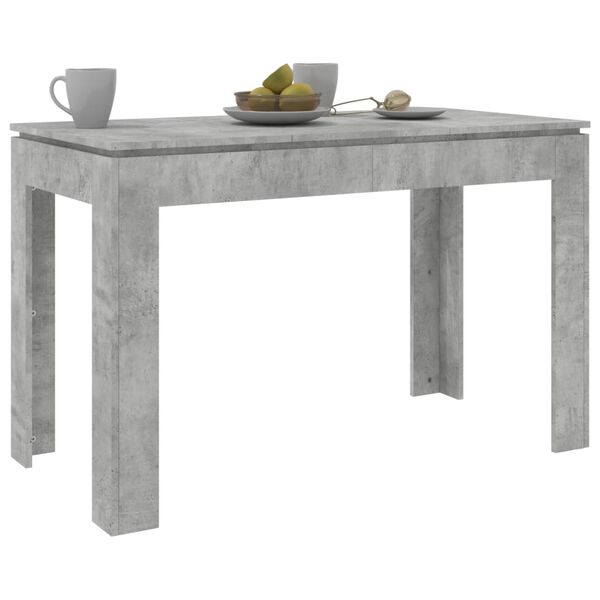 vidaXL Table &agrave; manger Gris b&eacute;ton 120x60x76 cm Bois d'ing&eacute;nierie