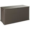 vidaXL Bo&icirc;te de stockage de jardin Marron 120x56x63 cm PP Rotin