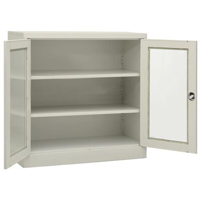 vidaXL Armoire de bureau Gris clair 90x40x90 cm Acier