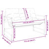 vidaXL Banc de jardin avec coussin anthracite 113 cm acier