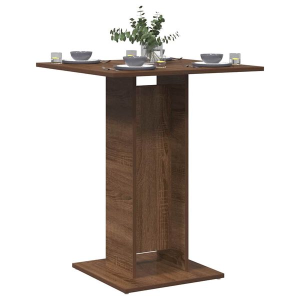 vidaXL Table de bistro Chêne marron 60x60x75 cm Bois d'ingénierie