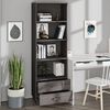vidaXL Buffet HAMAR Gris clair 60x35x180 cm Bois de pin massif