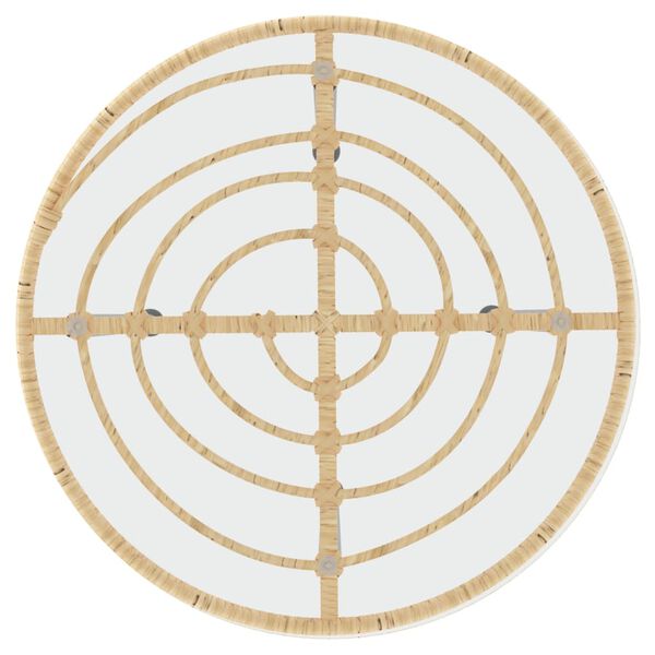 vidaXL Table de salle &agrave; manger &Oslash;55 cm Verre tremp&eacute; et acier