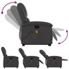 vidaXL Fauteuil inclinable de massage gris cuir véritable