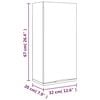 vidaXL Armoire de salle de bain murale Sonoma gris 32x20x67 cm