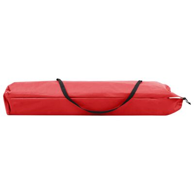 vidaXL Chaise longue pliable 2 places rouge Acier