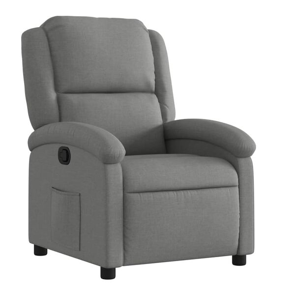 vidaXL Fauteuil inclinable gris fonc&eacute; tissu
