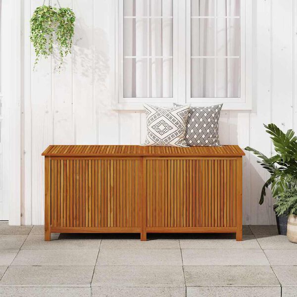 vidaXL Bo&icirc;te de rangement de jardin 175x80x75 cm Bois d'acacia solide
