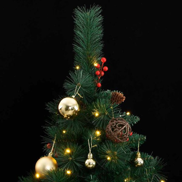 vidaXL Sapin de No&euml;l artificiel articul&eacute; 300 LED et boules 180 cm