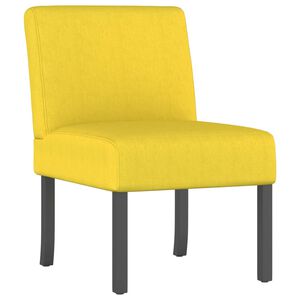 vidaXL Fauteuil sans accoudoirs jaune clair tissu