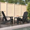 vidaXL Chaises de jardin Adirondack avec table PEHD Anthracite