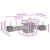 vidaXL Ensemble de salle &agrave; manger pour jardin 7 pcs Noir et Sarcelle