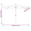 vidaXL Parasol 200 x 300 cm Blanc sable Rectangulaire