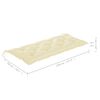 vidaXL Banc Batavia avec coussin blanc cr&egrave;me 120cm Bois de teck massif