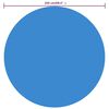 vidaXL Film solaire de piscine ronde PE 250 cm Bleu
