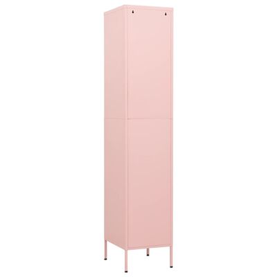 vidaXL Armoire à casiers Rose 35x46x180 cm Acier